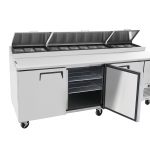 MPF8203GR — 93″ Refrigerated Pizza Prep. Table
