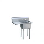 MRSA-1-L — 18″ One Compartment Sink with Left Drain Board