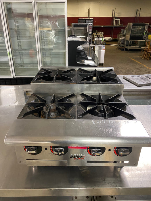 Used APW Wyott, 4-Burner Step-up Hot Plate