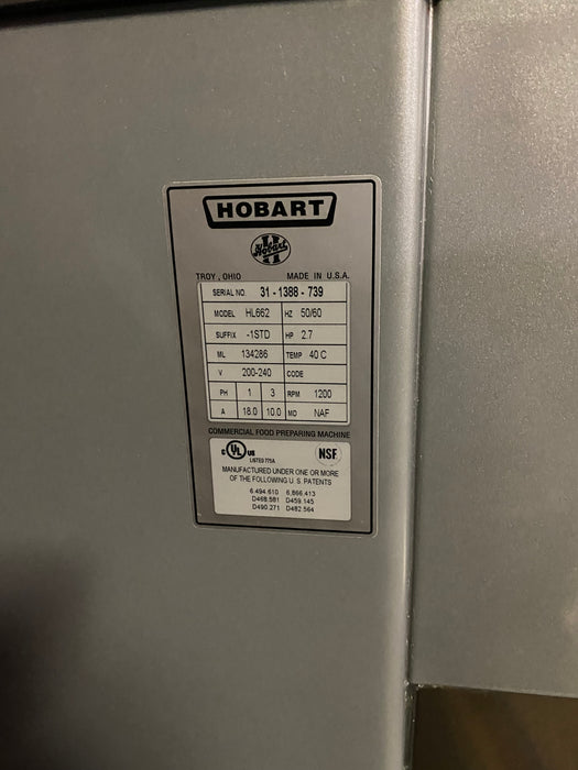 Used Hobart HL662, 60 Qt. Mixer